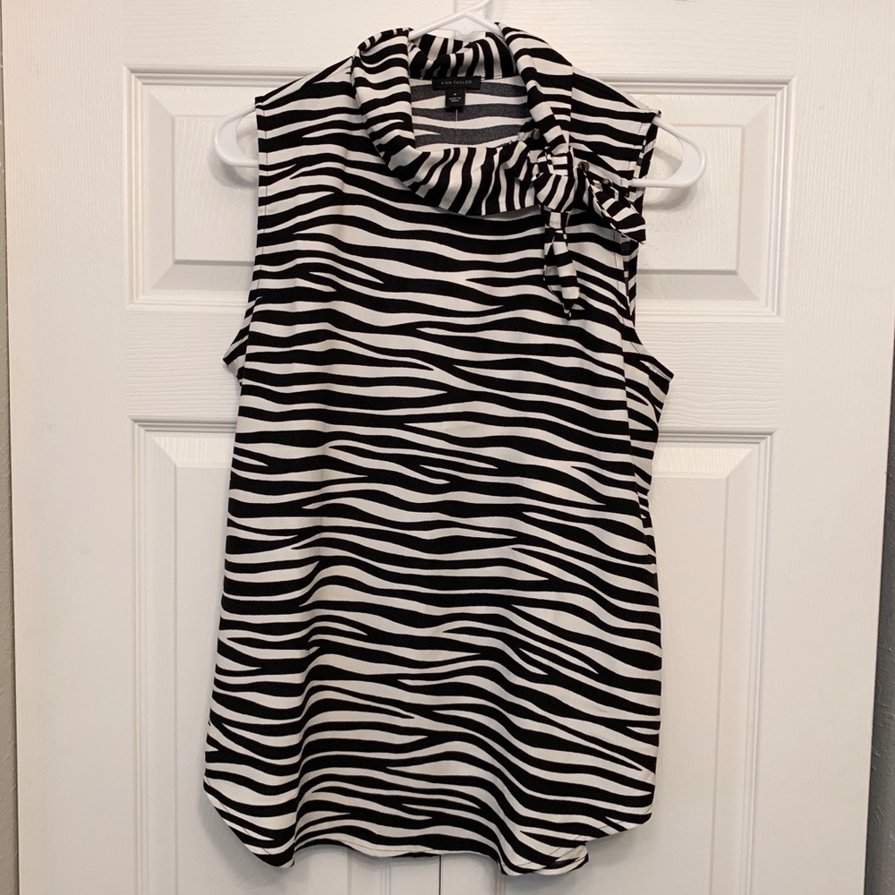 Ann Taylor zebra print blouse